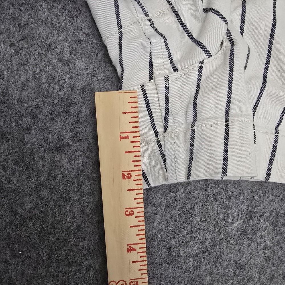 Sincerely Jules Shorts Juniors 11/30‎ Cream Navy Striped Button Front Chino - Picture 8 of 10
